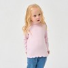 Little Plant Long Sleeve Slim Fit Mock Neck Top - Pink - 2 of 4