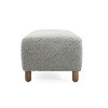 PAGED 51.25 Inch Storage Ottoman Bench Modern Velvet Bench with 1 Pillow, Arms and Wooden Frame for Living Room, Bedroom, Load 250 lb - 3 of 4
