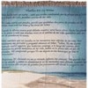 Manual Woodworks and Weavers Inspirational Beach Blanket – Shoreline Scene Throw with Quote, 50x60 Cotton Tapestry - 2 of 3