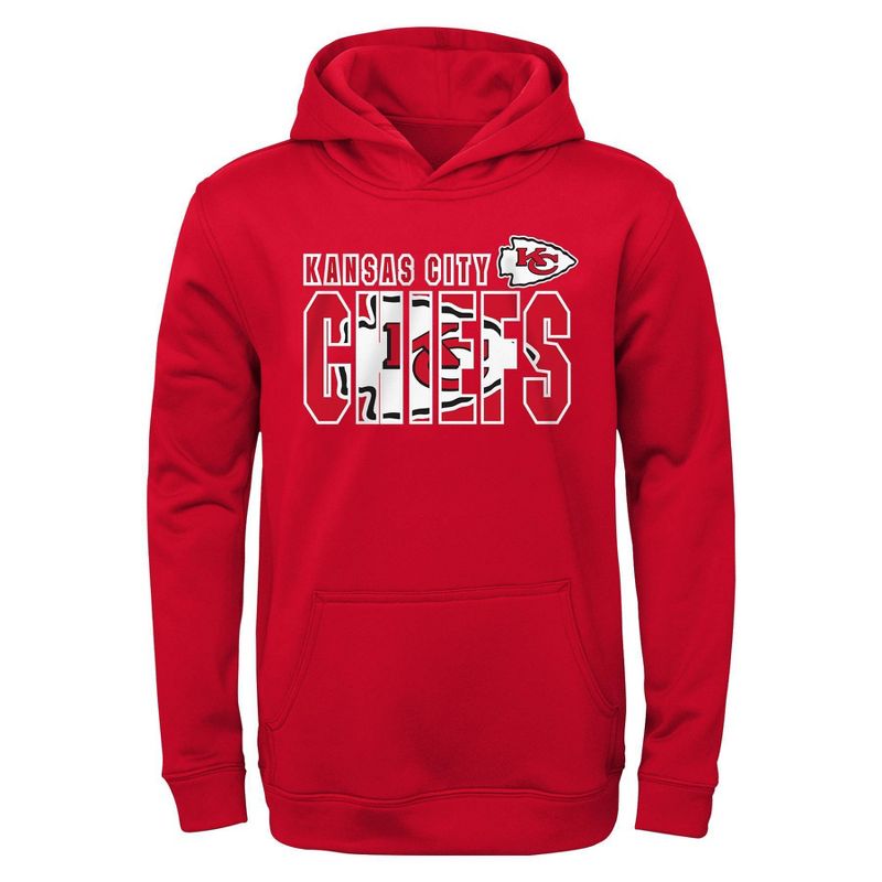 NFL Kansas City Chiefs Boys&#39; Performance Hooded Sweatshirt, 1 of 2