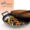 NutriChef Pre Seasoned Cooking Wok Cast Iron Stir Fry Pan with Griddle Skillet Reversible Grilling Plate Pan Kitchen Cookware - 3 of 4