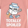 Girls' - Instant Message - Totally Spoiled Milk Carton Fart Fitted Short Sleeve Graphic T-Shirt - 2 of 4