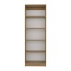 TOAOTBNBO 5-Tier Spacious Bookcase with Storage Cabinet, Compact Wood Bookshelves for Small Apartment Beige Narrow Book Shelf - 4 of 4