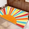 Boho Rugs Washable Kids Rug Non Slip Nursery Rug Low Pile Floor Mat Soft & Non-Shedding Sunshine Carpet Colorful Rainbow Printed Indoor Rugs - 2 of 4