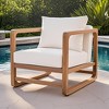 Christopher Knight Home Wisp Modern Outdoor Acacia Wood Oversized Club Chair with Cushions - 2 of 4