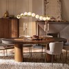 Rennnsan Firose 48" W 9 -light Milk Glass Dimmable Mid-century Linear Kitchen Island Pendant in Gold - 3 of 4