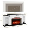 80" W Farmhouse Electric Fireplace Mantel - Holds 90” TV Stand - 2 of 3