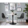 Sapphtopaz Round Dining Table Kitchen Table Industrial Dining Table in Antique Metal and Wood for Dining Room, Small Spaces - 2 of 4