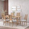 Christopher Knight Home  Brownell French Country Wood and Cane Upholstered Dining Chairs (Set of 6) - 2 of 4