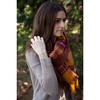 Pavilion Gift Company - Apricot Sunset - 74.5" x 25.5" Plaid Scarf - Sweaters and Shawls - 2 of 4