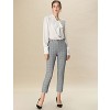 INSPIRE CHIC Women's High Waist Elastic Back Two Slant Pockets Office Work Ankle Pants - 2 of 4