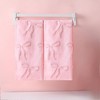 BAGOKIE Hand Towels for Bathroom Coquette Bow Hand Towels 100% Cotton Absorbent, 13.7 x 29.5 Inch 2 Pcs Pink - 3 of 4