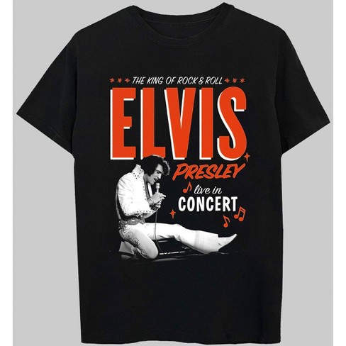 Men's Elvis Live in Concert Short Sleeve Graphic T-Shirt - Black M