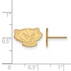 Black Bow Jewelry 10k Yellow Gold Wisconsin Badgers NCAA Post Earrings - 2 of 3