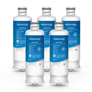 Waterdrop DA97-17376B Replacement for Samsung HAF-QIN/EXP, DA97-08006C, RF28R7201SR, RF28R7351SG, WD-F45, Refrigerator Water Filter, 5 Filters - 1 of 4