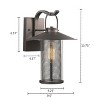 Chloe Lighting Elijah Industrial-Style 1 Light Rubbed Bronze Outdoor Wall Sconce 14" Tall - 4 of 4