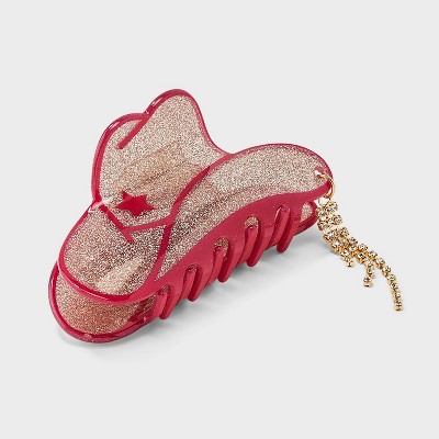 Cowboy Hat/Dangle Hair Claw Clip - Wild Fable™ Red