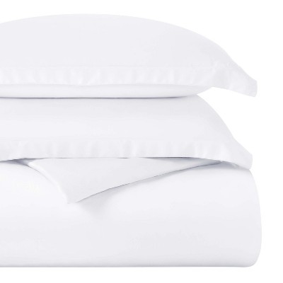 Premium Cotton 400 Thread Count Solid Duvet Cover Set by Blue Nile Mills
