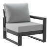 WestinTrends Montara Outdoor HDPE All-Weather Modern Patio Loveseat with Waterproof Cushions - 4 of 4