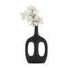 Sagebrook Home 9"Lx2"Wx15"H, Metal Hollow Handles Vase, Black, Decorative Vase for Wedding and Home Decor, Crafted with Aluminum, Modern and Elegant - 2 of 4