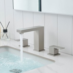 PAGED Bathroom Faucets for Sink 3 Hole, 8 Inch Widespread Bathroom Sink Faucet Bathroom Vanity Faucet with Hose - 1 of 4