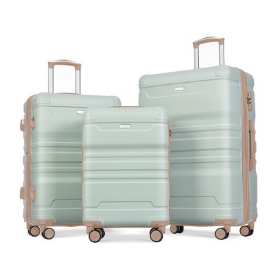 3 PCS Luggage Set, ABS Hardshell Expanable Spinner Suitcase with TSA Lock (20/24/28)-ModernLuxe