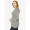 Jessica London Women's Plus Size Cable Sweater Tunic - 4 of 4