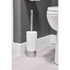 iDESIGN Duetto Plastic Toilet Bowl Brush and Holder Slim Set for Bathroom Cleaning and Storage - image 3 of 3