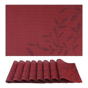 REGALWOVEN Farmhouse Placemats Set of 8 Woven Placemats for Dining Table Decor Indoor Washable Kitchen Table Mat - 1 of 4