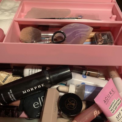 Caboodles Jellies 8” Makeup Case Organizer Pink Glitter W Jellies
