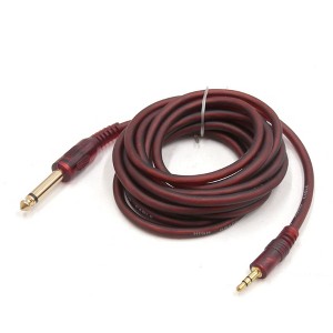 Unique Bargains 3.5mm 1/8 to 1/4 Inch Male TRS Car Stereo Audio Aux Cable Cord 9.8ft - 1 of 4