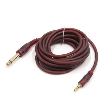 Unique Bargains 10ft 3.5mm 1/8 Inch Male to 1/4 Inch Male TRS Car Stereo Audio Aux Cable Cord