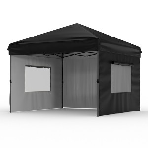 Canopy Tent 10x10 Easy Pop Up, Outdoor Shade Instant Canopy Tents, Comercial Instant Heavy DutyCanopy Pop Up Tent with 3 Sidewalls - 1 of 4