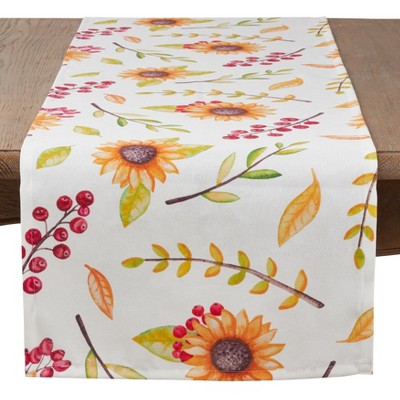 Saro Lifestyle Sunflower Runner, 16"x72", Multi