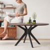Lirago 47 Inch Rectangular Wood Dining Table for 4-6 People Modern Kitchen Table with Sturdy Metal Frame for Dining Room Kitchen Easy Assembly - 4 of 4