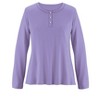 Collections Etc Super Soft Henley Pj Top - 4 of 4