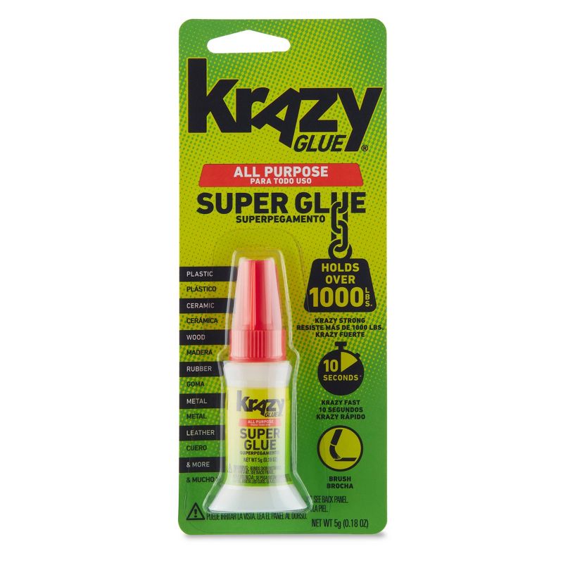 Krazy Glue All Purpose Brush Applicator Super Glue 5g, 1 of 6