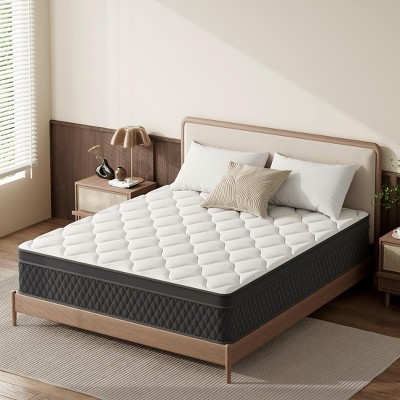 Dronkon 10in Memory Foam Hybrid Mattress with Individually Pocketed Springs for Isolate Motion, Pressure Relief, CertiPUR-US Certified