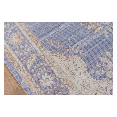 Periwinkle Braided Serenity 24"x4" Synthetic Accent Rug