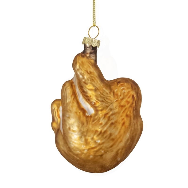 Northlight 4" Gold Sloth with Bamboo Glass Christmas Ornament, 5 of 6