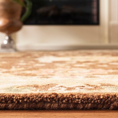 Handmade Brown and Beige Wool Tufted Rectangular Rug, 3' x 5'