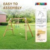JOYMOR Kids 3-10 DIY A-Frame Swing Set Outdoor Playset Heavy-Duty Metal Frame Cedar Wood - 2 of 4