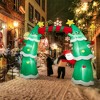 Costway 11FT Inflatable Christmas Tree Arch Party Decoration with Santa Claus LED Lights - 2 of 4