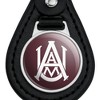Alabama A&M University Primary Logo Black Leather Keychain - 3 of 4