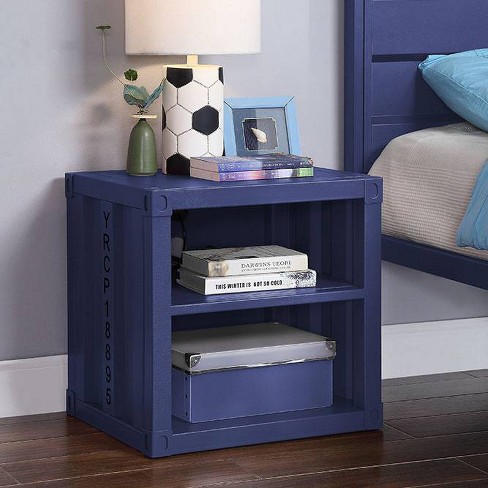 Navy blue on sale nightstand target