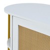 Okak Rustic Decorative Rattan Doors Sideboard Cabinet with Adjustable Shelves for Dining Room - 4 of 4