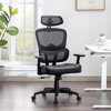 VECELO Swivel Ergonomic High Back Mesh Office Chair with Adjustable Headrest Armrest, Black - image 4 of 4