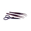 O'Creme Stainless Steel Precision Kitchen Culinary Fine-Tip Tweezer Tongs, Set of 3 - 3 of 4