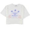 Junk Food Womens Budwiser Stars Cropped Graphic T-Shirt, White, Medium - 4 of 4