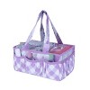 Bacati - Watercolor Floral Purple/Gray Storage Caddy - 2 of 4
